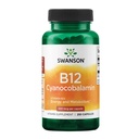 Swanson Vitamin B12 Cyanocobalamin Energy and Nervous System Supplement for Adults Seeking Metabolic and Heart Health Support - 500 mcg (250 Vegan Capsules)