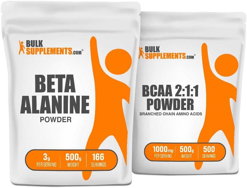 BulkSupplements Beta Alanine 500g + BCAA 2:1:1 500g Bundle