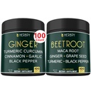 Herbpy Bundle 5in1 Ginger Supplement & 6in1 Beet Root Capsules