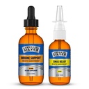 Sovereign Silver Immune Support + Natural Nasal Spray Bundle, Colloidal Silver Bio-Active Hydrosol 10 PPM, 2 Fl Oz Each, Immune Support with Liquid Dropper & Sinus Care Combo Pack