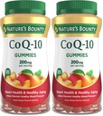 Nature's Bounty CoQ10 Gummies,Supports Heart Health,CoQ10 200mg,Peach Mango Flavor,60 Count (Pack of 2)