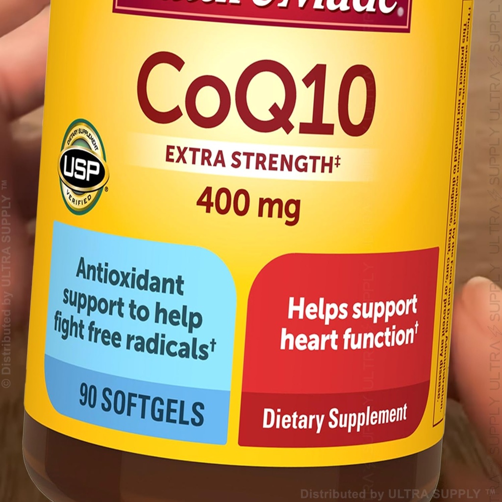 Nature_Mades CoQ10 400 mg (90 Count. Value Pack) Softgels | Extra Strength, Antioxidant Support, Energy Metabolism