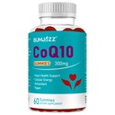 60 Counts CoQ10 Gummies 300mg High Absorption - Raspberry Flavored - Non-GMO - Gluten-Free - Coenzyme Q10 Gummy