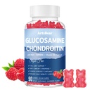 Glucosamine Chondroitin Gummies with MSM, Turmeric, Hyaluronic Acid & Vitamin D3-7-in-1 Joint Support Supplement for Comfort & Mobility - Sugar Free, Vegan, Raspberry Flavor - 90 Gummies