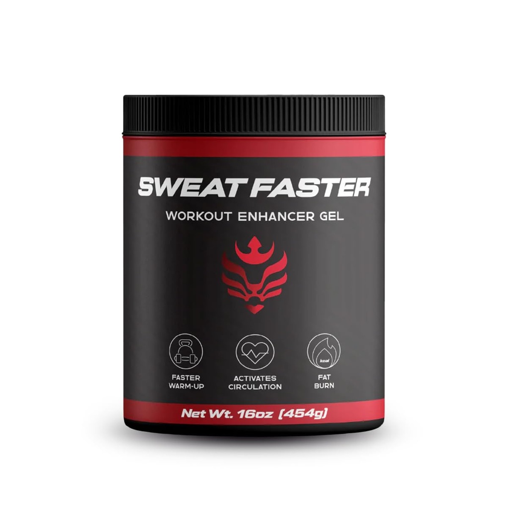 Sweat Faster Thermogenic Workout Enhancer Gel – Sweat Cream for Cardio, HIIT & Circuits – Boost Circulation & Intensity – Pre-Workout Fat Burning Cream with Clean Scent – Topical Sweat Booster – 16 oz