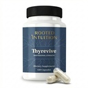 Rooted Thyroid Support Supplement for Women & Men - Complete Complex with Iodine Selenium Zinc - Natural Hypothyroidism Supplements - Thyroid Energy & Health - Thyrevive - 120 Capsules