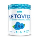 ANS Performance Ketovita Supplement Beta-Hydroxybutyrate Ketones Drink Powder with Zero Sugar and 30 Servings, Boosts Metabolism, Blue Raspberry