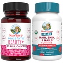 MaryRuth's Probiotic Beauty+ Capsules & Hair, Skin, & Nails Gummies (Strawberry) | B Corp Certified, Clean Label Project Verified® | Sugar-Free, Vegan, Non-GMO | Beauty | Skin, Hair & Nail Support