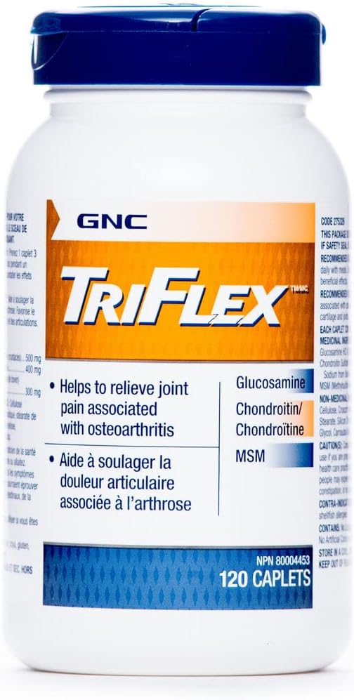 GNC Triflex Joint Support Caplets, Clinical Strength, Glucosamine, Chondroitin, MSM, Mobility, Comfort, Flexibiliteit, Cartilage Health, for Men & Women