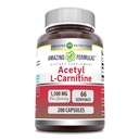 Amazing Formulas Acetyl-Acetyl HCI 1500 Mg | Vegetarian Capsules Supplement | Non-GMO | Gluten-Free | Made in USA (1 Pack | 200 Count)