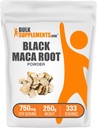 BulkSupplements.com Črna Maca Powder - Črna Maca Root dodatek, Zeliščni dodatek za moške in ženske - Vegan, Gluten Free, 750mg na Serving, 250g (8.8 oz) (Pack of 1)