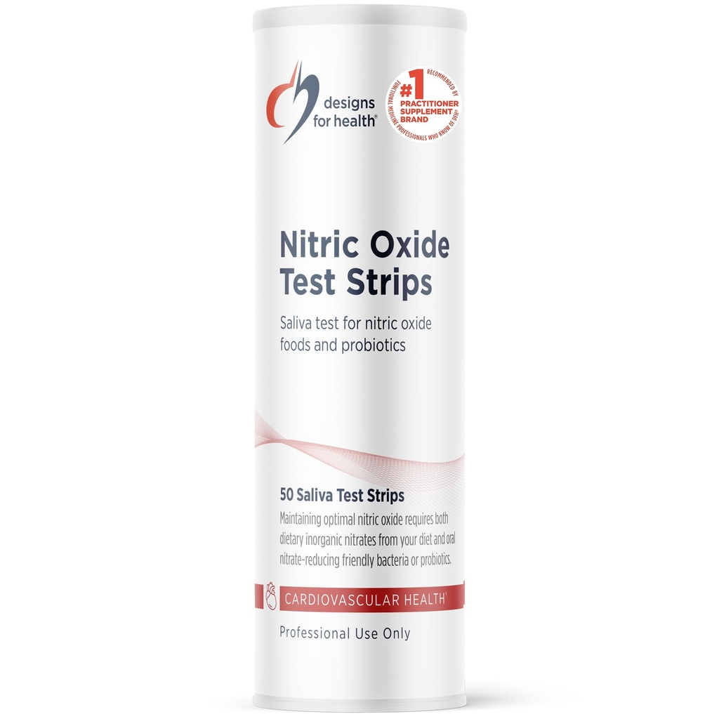 Designs for Health Nitric Oxide Test Strips Saliva Test - Results in Just 10 Seconds - Support Athletes, Healthy Aging, Cardiovascular Health (50 Saliva Test Strips)
