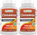 Best Naturals Cinnamon 2000 mg Equivalent with Chromium 400 mcg per Serving - Metabolism Support - 180 Capsules (Pack of 2)