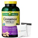 Spring Valley Cinnamon Dietary Supplement, 1000 mg – 400 Vegetarian Capsules | Herbal Supplement for General Wellness | Set with Basket Goods Store