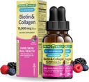 Liquid Biotin and Collagen 15000Mcg, Natural Berry Flavor, Drops for Hair, Skin, Nails z (Pack of 2)