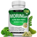 Toplux Moringa Capsules 1200mg – Pure Moringa Powder High Potency Leaf Extract Green Superfood Rich in Antioxidant, for Energy & Immune Support, Vegan Non-GMO 90 Capsules