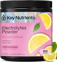 KEY NUTRIENTS Multivitamin Electrolytes Toz No Sugar - Fresh Pink Limonade Electrolyte Toz - Endurance & Supplement Energy - Hydration Toz - No Calories - 90 Xidmət - Amerika Birləşmiş Ştatları