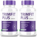 (2 Pack) TrimFit Plus Capsules, TrimFit + Advanced All-Natural Formula, TrimFit Plus Keto Tablets, Maximum Strength Keto Pills, Purple TrimFit Plus Powder, Trim Fit Plus Reviews (120 Capsules)