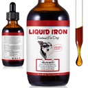 Iron Supplements for Dogs, Liquid Iron for Dogs with Folate and B12 Supports Anemia, Supplement for Anemia, Promotes Blood Health 2 oz