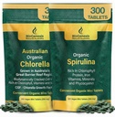 Biogenesis Organic Spirulina & Chlorella Minis Bundle – Easy-to-Swallow Mini Tablets (200mg) – Australian Grown Supergreens – Rich in Phycocyanin & Chlorophyll – 600 Count Supply