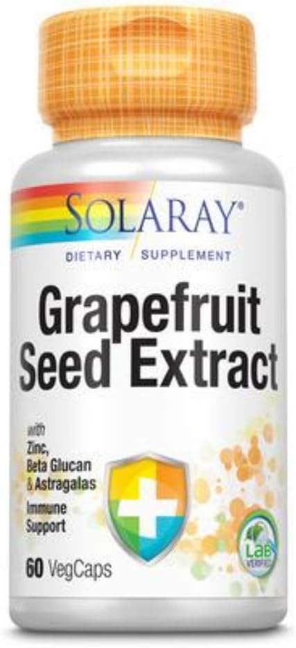 SOLARAY Grapefruit Seed Extract 면역 공식 캡슐, 250 mg | 60 개