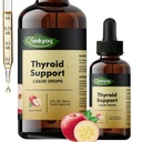 Q'ankyaq Thyroid Supplement Liquid Drops, Thyroid Drops for Women, with Selenium Zinc Iodine L-Tyrosine Ashwagandha, Thyroid Balance, Metabolism, Immune & Energy Support, 60ML