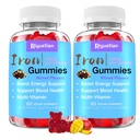 Multi-Vitamin Iron Supplement - with Vitamin C, B12 & Ferrous Fumarate - Energy Boost, Immune & Blood Support - Delicious Mixed Flavors - No Metallic Aftertaste - 120 Count