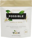Olbaltumvielu pulveris Vanilla Bean - 20g Vegan, augu bāzes olbaltumvielu maisījums - ne-GMO, ne-GMO, lipeklis-free - 3,5g BCAAs - 9 Essential Aminoskābes - 15 dienu piegādes - 1 Bag, 15 Kalpo