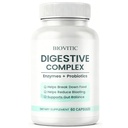 Biovitic Digestive Complex, Biovitic Digestive Enzymes Capsules for Gut Healh, Enzymes Supplement with Lipase, Amylase and Bromelain, 60 Capsules (1)