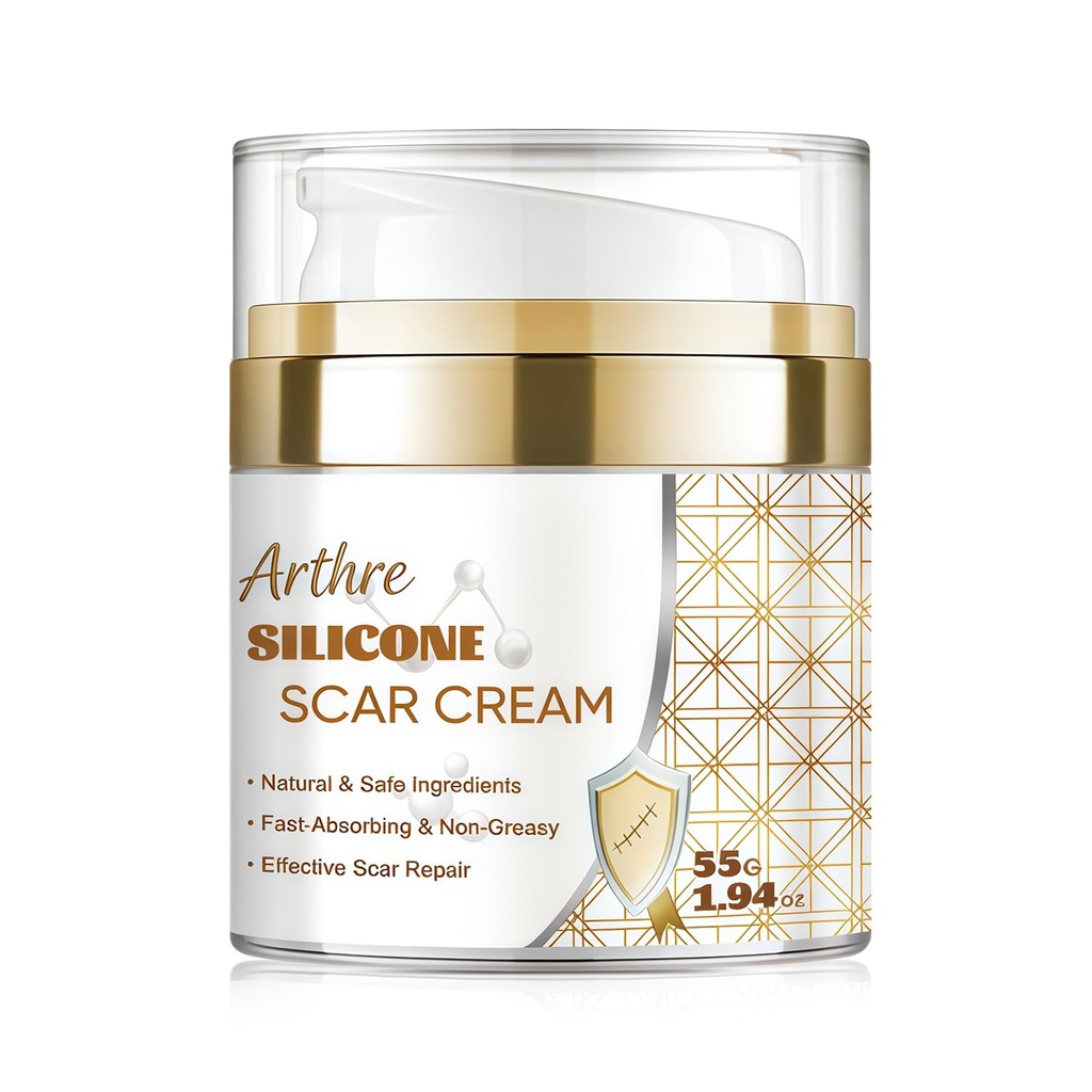 Premium Silicone Scar Gel Cream, Effective Scar Removal Treatment, Topical Repair for Acne Scars, Burn Scars, Keloid, Surgical Scars & Postpartum Stretch Marks, Gentle Skin Care for Old & New Scars.