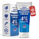 Lidocaine 4% Numbing Cream – Topical Skin Comfort Cream for Sensitive Skin, Helps Reduce Discomfort, Itching & Burning Sensation – Fast Absorbing Skin Care Cream