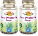 Nature's Life Saw Palmetto Berries 1160 mg | Healthy Prostate, Urination Frequency & Hair Health Support | Non-GMO | 100 Vegetarian Capsules (Pack of 2)