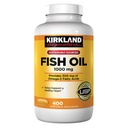 Kirkland Signature Natural Fish Oil 1000 mg with 300 mg Omega-3 - 400 ct (Pack of 2)