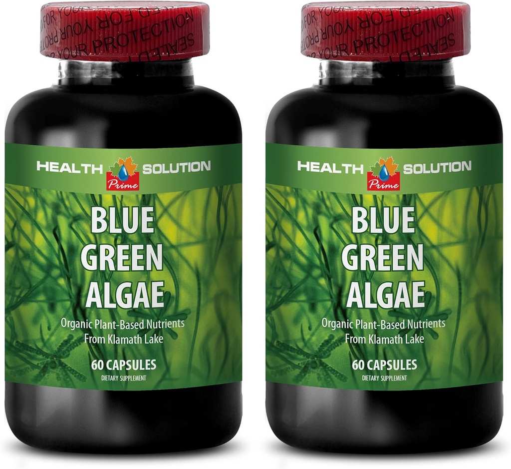 Klamat Blå Grønn Algae Kapsler - Blå Grønn Algae - Økt Immunsystemet - Blå Grønn Algae - Blå Grønn Algae Supplement - Immunstøtte Supplement - Immun Booster - Blå Algae - 2B 60 Caps