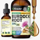 BIO KRAUTER® Burdock Root - Liquid Drops Arctium Extract 650 mg per Serving 2 Fl.Oz 28-Day Supply - Pure Vegan Burdock for Natural Cleanse & Detox, Skin & Digestive Support - Alcohol & Sugar Free