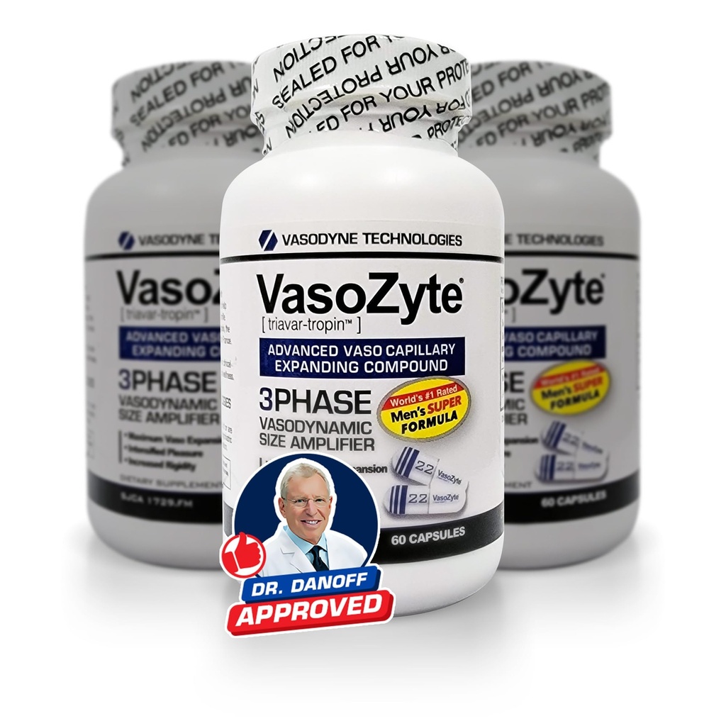 VasoZyte 3 Bottles - Supports Nitric Oxide & Healthy Blood Flow - with Our Exclusive Formula Featuring Oligopin, and Our Crystal Pure Extraction Process - for Well-Being - 3 Month Supply