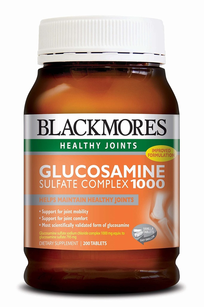 Blackmores Glucosamine Sulfate Complex 1000mg 200tablets, osteoarthritis Supplements, Made in Australia