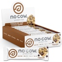No Cow Vegan Protein Bars, Upgraded Chocolate Chip Cookie Dough | 20g Plant Based Protein, Gluten Free, Dairy Free, Soy Free, Keto Friendly, Low Sugar, High Fiber Snack Bars | Pack of 12