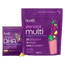 Root'd Prenatal DHA + Multivitamin Powder for Pregnancy Support, Fetal Development, Hydration & Immune Boost - Vegan, Non-GMO