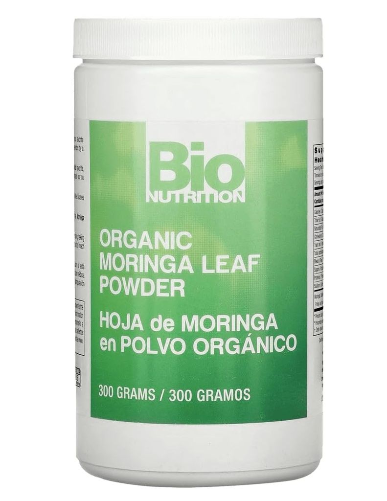 Bio Nutrition Organic Moringa Leaf Powder, 300 Grams