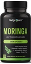 Natgrown Organic Moringa Capsules 1,000 mg - Pure Moringa Leaf Powder - Green Superfood Supplement - Vegan, Gluten-Free - 120 Capsules