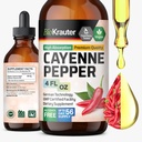 BIO KRAUTER® Cayenne Pepper for Circulatory & Digestive Support - Pure Vegan Capsaicin Supplements - 4 Fl.Oz Cayenne Pepper Drops - Natural Capsaicin, Alcohol & Sugar Free, 56 Days of Supply