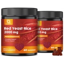 GONGOTA Red Yeast Rice 2,000mg with CoQ10 Gummies - Max Strength Extract Red Yeast Rice Supplement with CoQ10 200 Plus Citrus Bergamot, Cholesterol Lowering Supplements,Vegan, Non-GMO – 120 Counts