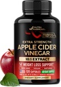 Apple Cider Vinegar Capsules - 100% Natural Pure ACV - Weight Loss & Energy Support - Extra Strength 10:1 Extract - Alternative to Gummies & Liquid - 3rd Party Lab Tested - 120 Capsules, 60-Day Supply
