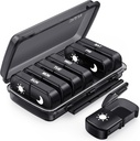 PULIV Щотижневий Pill Організатор 7 День 2 Times День, Чорний Damp-Proof PM Pill Box 7 День, Pill Case з портативним дизайном, Великий Медицинатор для вітамінів, Медикаментів, Рибних масел, добавки