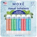 MOXĒ Extra Strength Nasal Inhaler Variety Pack | 5 Powerful Aromatherapy Blends for Sinus Relief, Clarity & Refreshing Energy | Spearmint, Cinnamint, Menthol, Peppermint Mocha & Wintermint
