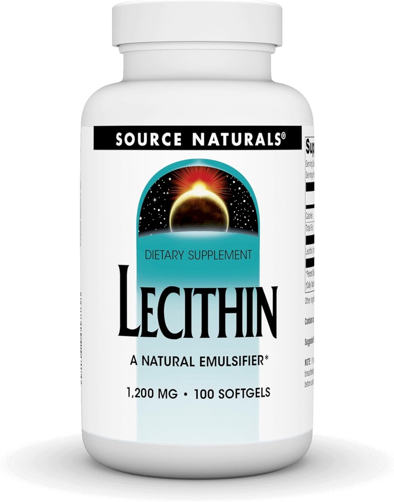 Vir Naturals Lecithin 1200 mg, Naravni emulgator - 100 Softgels