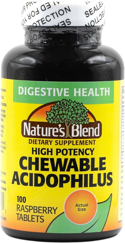 Naturens Blend Acidophilus Probiotic Supplement - 100 High Potency Capsules - Digestive Health, Gut Flora Balance