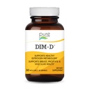 Dim D by Pure Essence - Natural Supplement for Estrogen Balance, Hormonal Acne, and Menopause Support with Vitamin D3, Calcium, Green Tea & Lycopene - 30 Capsules
