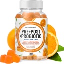 Prebiotic Probiotic & Postbiotic Gummies for Women Men & Kids Children - High Potentie 5 Miljard CFU - Sugar-Free & Gluten Free